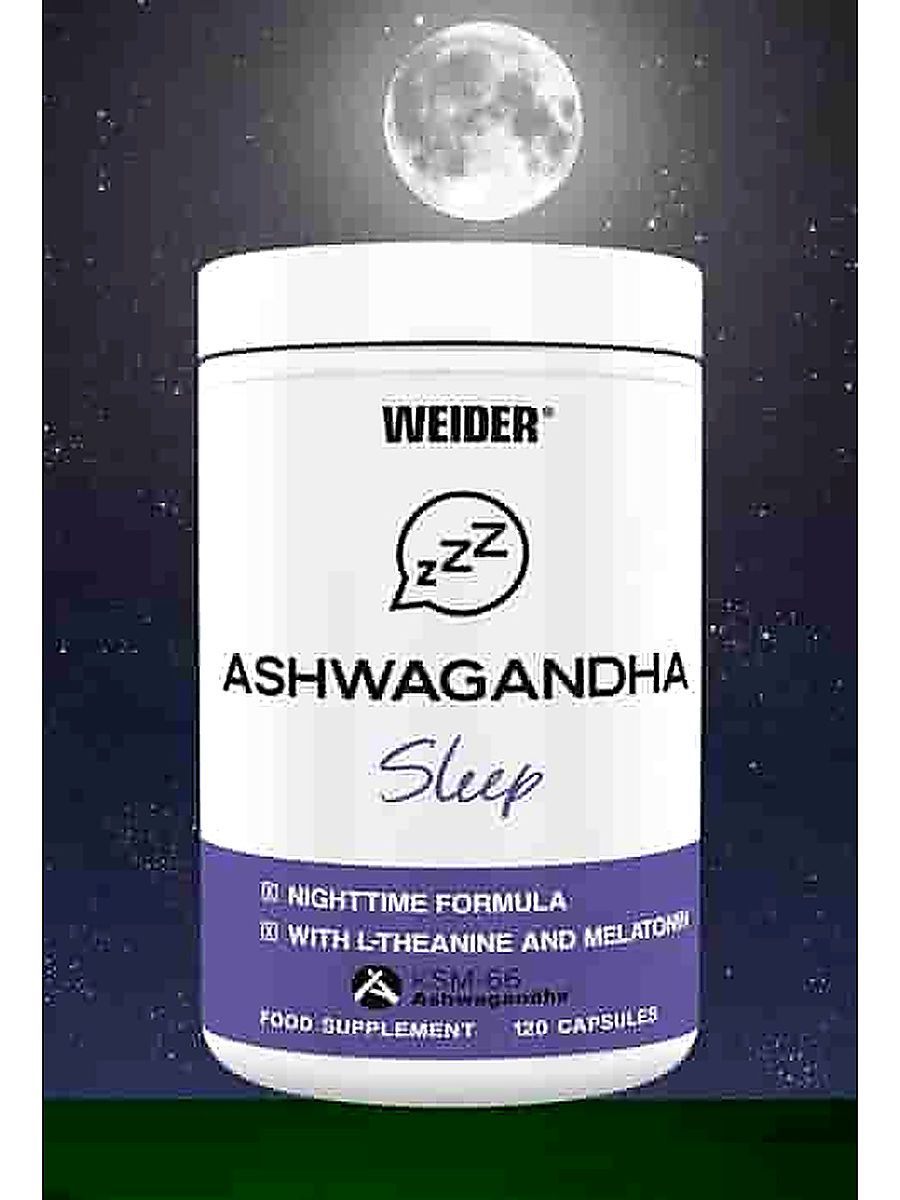 Weider Ashwagandha Ksm66 Theanine Melatonin Sleep 120 Kapsül ürün görseli - FC PROTEİN MARKET