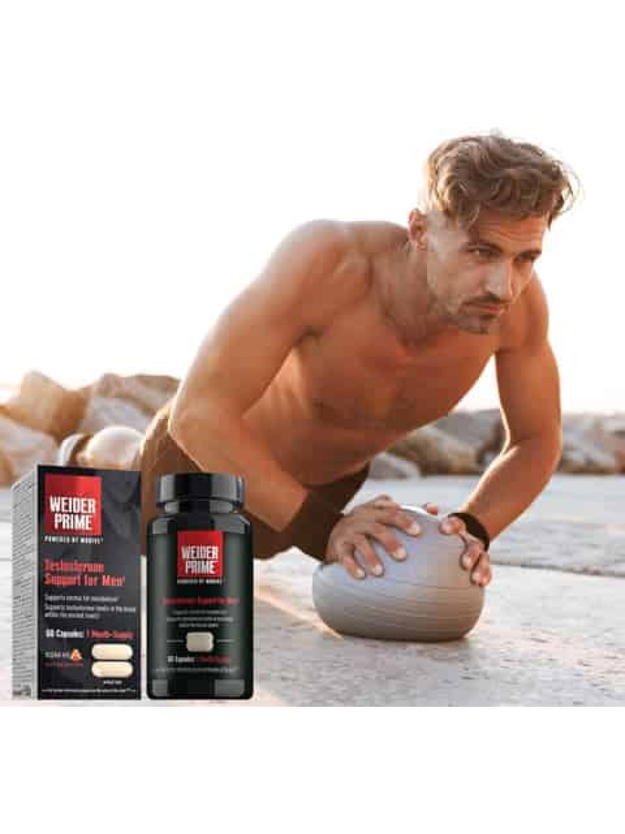 Weider Prime Testosterone Testo Booster For Men DIM KSM66 Ashwagandha 60 Caps