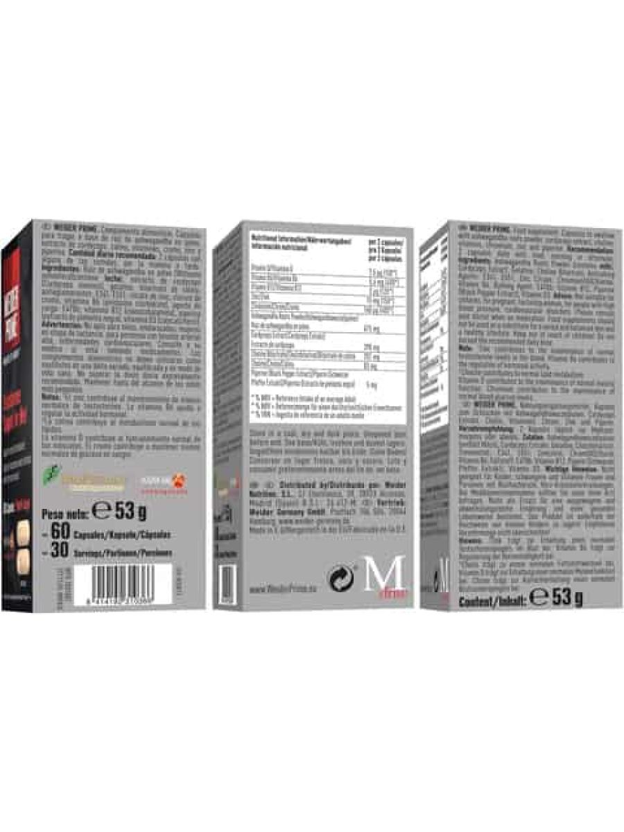 Weider Prime Testosterone Testo Booster For Men DIM KSM66 Ashwagandha 60 Caps