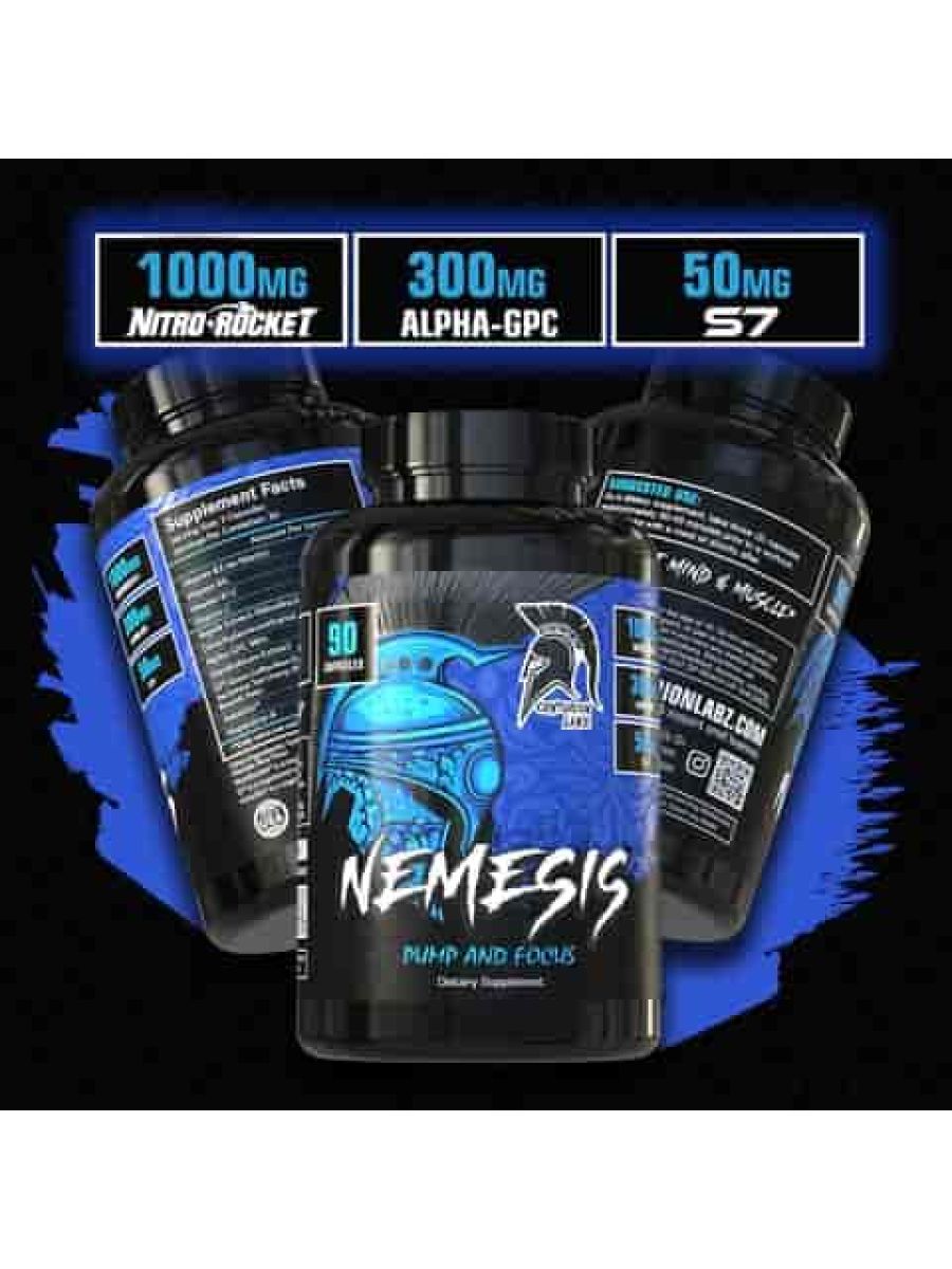 Centurion Labz Nemesis Pump Focus S7 + Alpha Gpc + Huperzine + Astragin + Nitro Rocket 90 Caps ürün görseli - FC PROTEİN MARKET