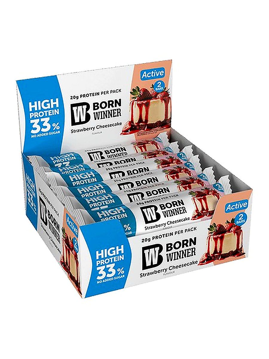 Born Winner Active Protein Bar – Strawberry Cheesecake 60g