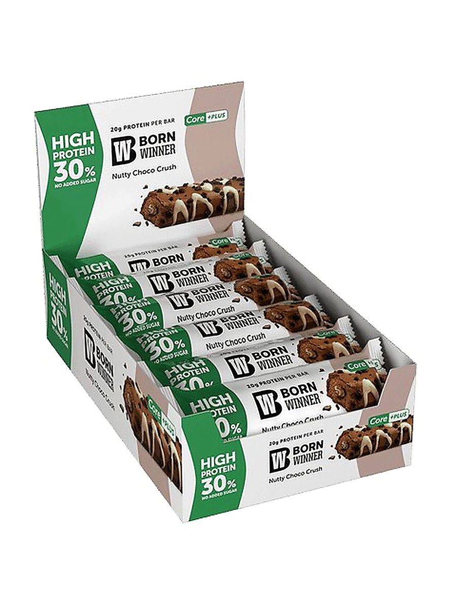 Born Winner Core PLUS Protein bar – Nutty Choco Crush 12x