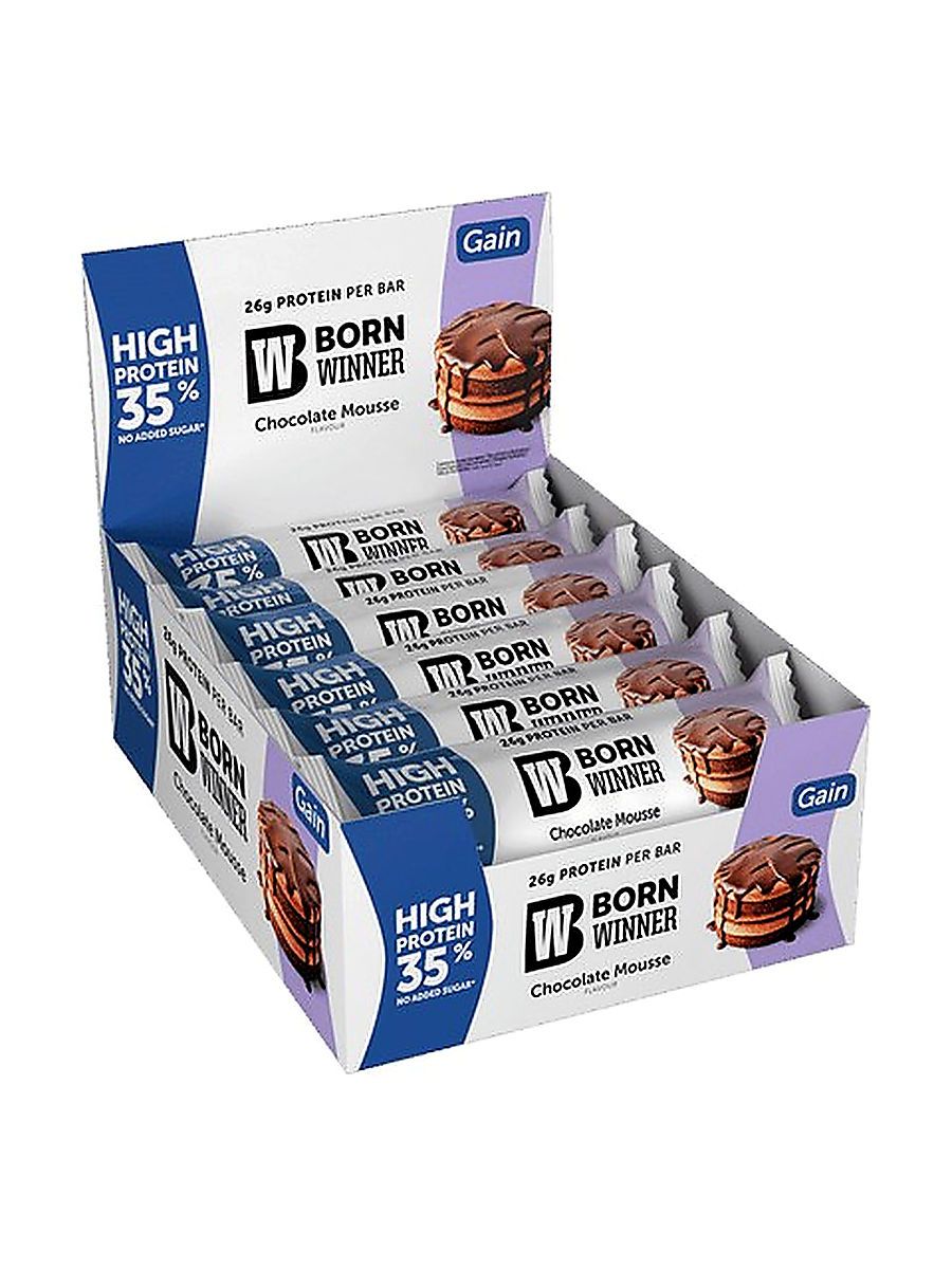 Born Winner Gain Protein Bar – Chocolate Mousse 12X