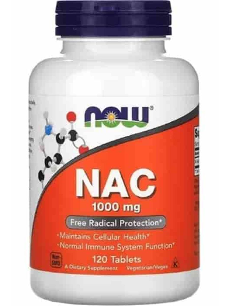 NOW Foods NAC 1000 mg 120 Kapsül ürün görseli - FC PROTEİN MARKET