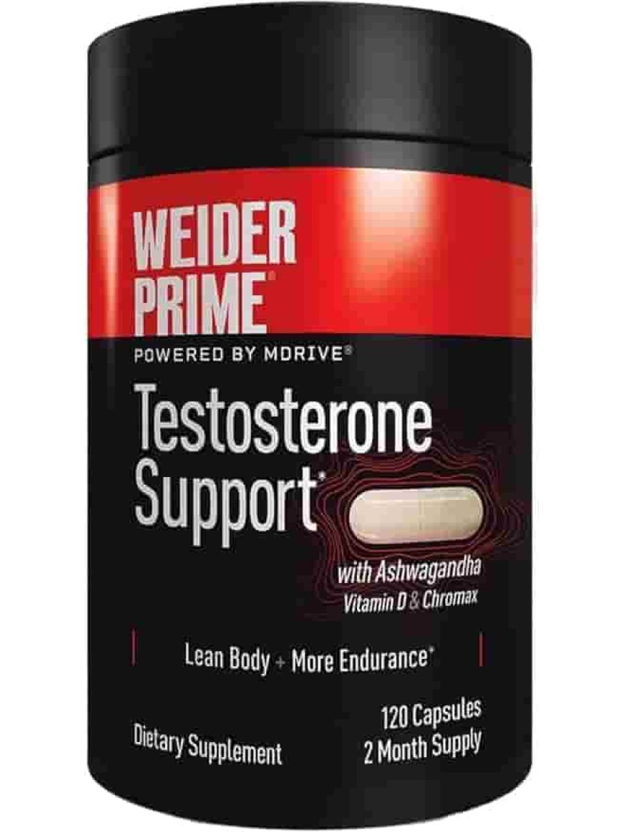 Weider Prime Testosterone Men's Support Zinc Ksm66 Enriched with Vitamins & Mineral 120 Caps ürün görseli - FC PROTEİN MARKET