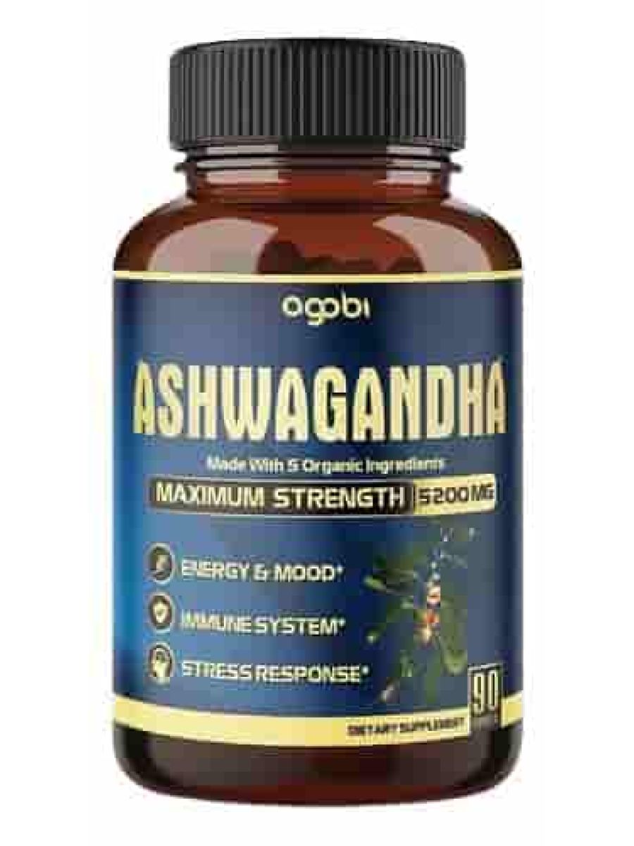 Agobi Ashwagandha Agobi Hint Ginseng+Turmeric+Rhodiola+Ginger root Extract Capsules 5 Herbal Ingredients 5200 mg ürün görseli - FC PROTEİN MARKET