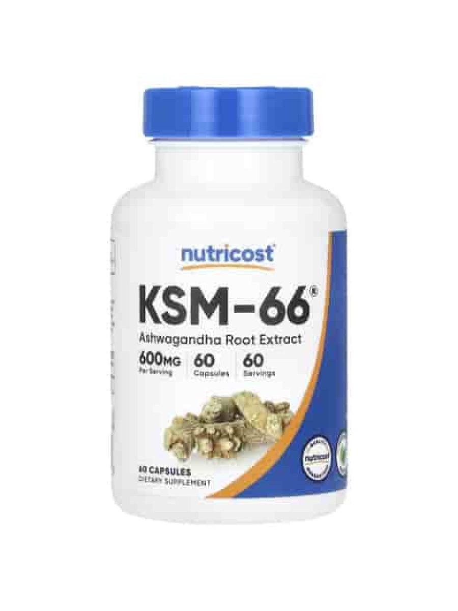 Nutricost KSM66 ASHWAGANDHA 600 MG 60 Capsul ürün görseli - FC PROTEİN MARKET