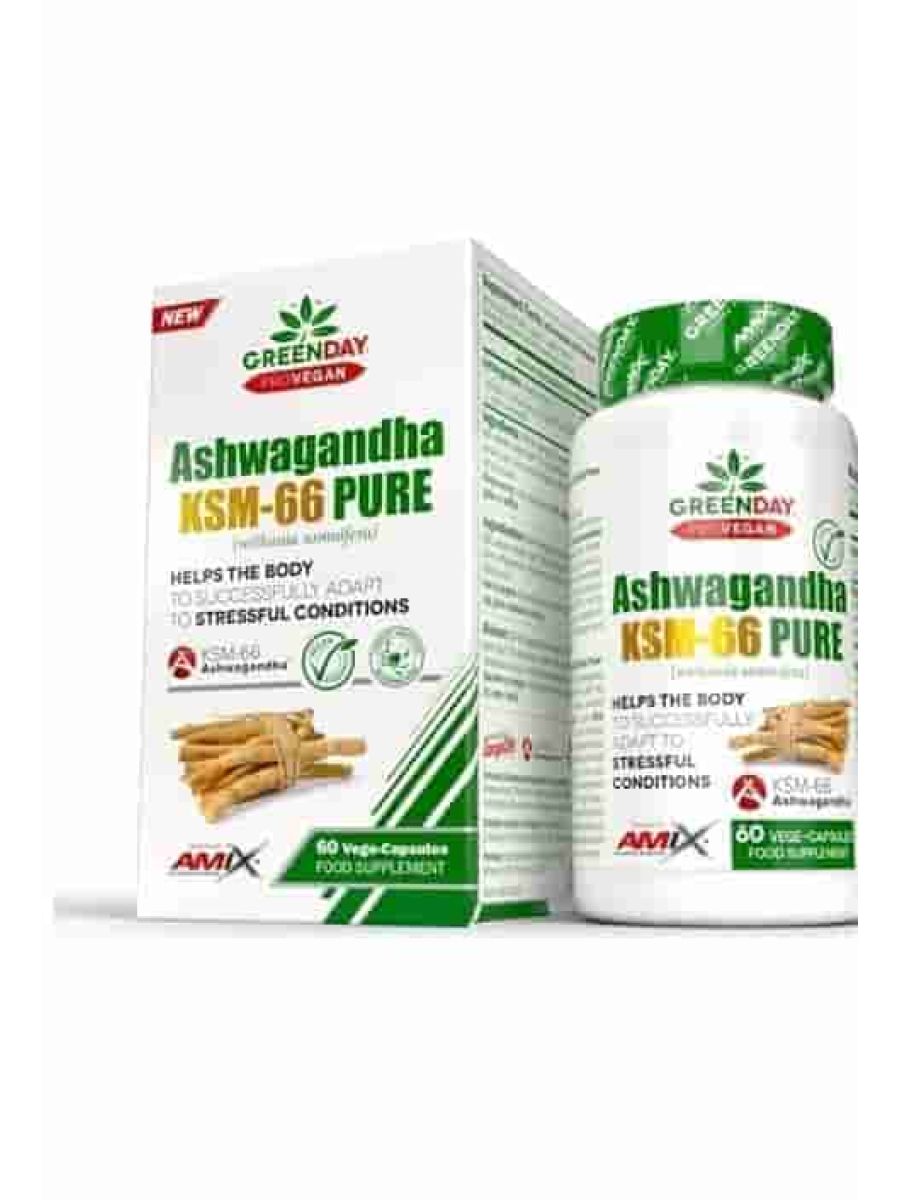 Amix Provegan Ashwagandha KSM66 Pure 60 Kapsül ürün görseli - FC PROTEİN MARKET