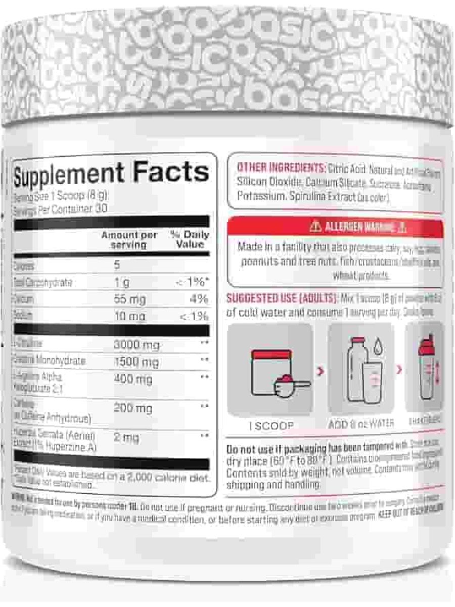 Basic Supplements Preworkout 300 Gr ürün görseli - FC PROTEİN MARKET