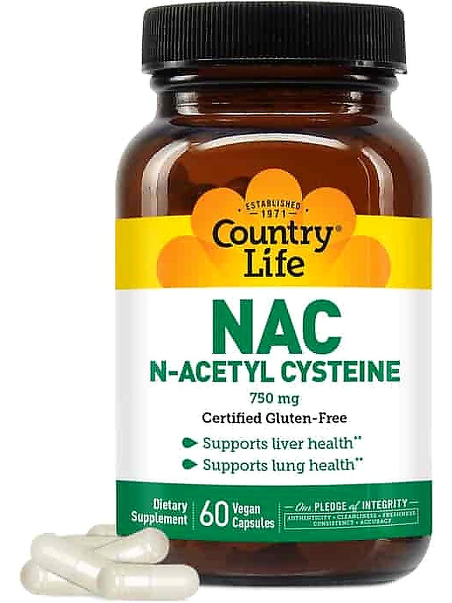 Country Life NAC N-Asetil Sistein 750 mg, 60 Vegan Kapsül